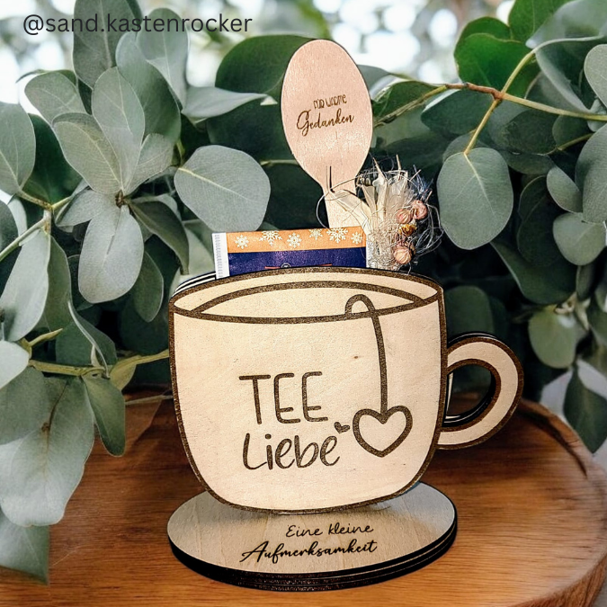 3mm Teetasse mit vielen Designs Geschenkidee Geldgeschenk Gutschein Teeliebe Glühwein Pudding Teebeutel SVG Laser Datei Weihnachtsmarkt Fest – Bild 6
