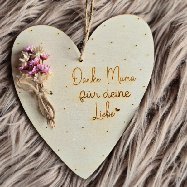 SVG Laser Datei - Muttertag Herzen Mama zum aufhängen für Trockenblumen 3 Designs Laserdatei – Bild 22