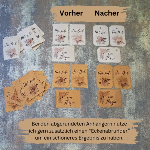 PRINT DRUCKVORLAGE PDF Geschenkanhänger 3 Designs - HERZMENSCH & HERZFREUNDIN & DU BIST TOLL - Printable PDF-Datei zum selber drucken – Bild 5