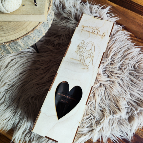3mm SVG Laser Datei - Flaschenverpackung Weinflaschenbox Geschenkkiste inkl Anhänger für Weinflasche Sektflasche Geschenk Laserdatei – Bild 7