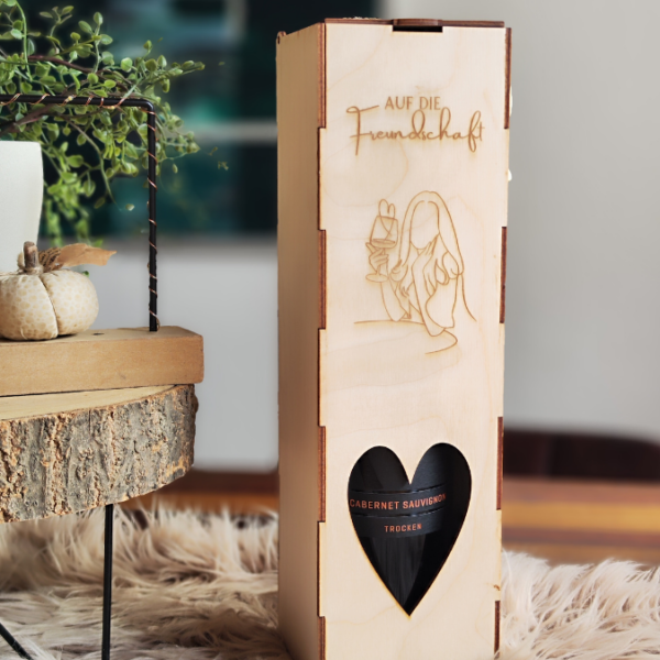3mm SVG Laser Datei - Flaschenverpackung Weinflaschenbox Geschenkkiste inkl Anhänger für Weinflasche Sektflasche Geschenk Laserdatei – Bild 22