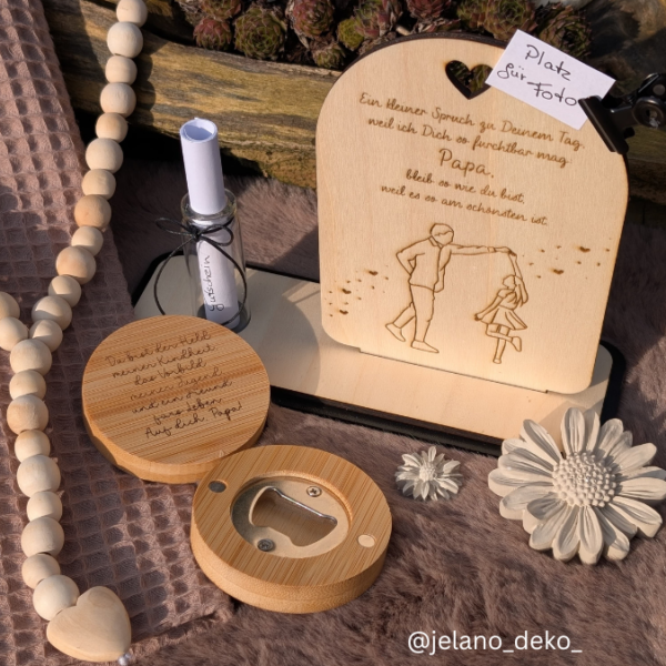 Aufsteller für 3mm und 4mm Holz Vatertag Papa Tochter für Vasen oder Kerzen SVG Laser Datei – Bild 13