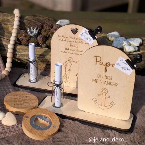 Aufsteller für 3mm und 4mm Holz Vatertag Papa Tochter für Vasen oder Kerzen SVG Laser Datei – Bild 14