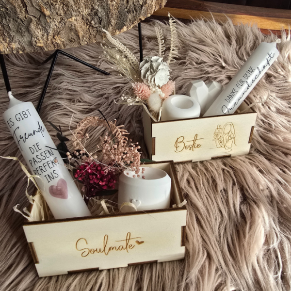 3 mm und 4 mm Geschenkbox in 3 Größen für Freundinnen Beste Freundin Kiste Geschenksets Beste Freundin BFF SVG Laserdatei Laserfile Lasercut – Bild 11