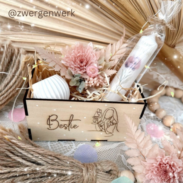 3 mm und 4 mm Geschenkbox in 3 Größen für Freundinnen Beste Freundin Kiste Geschenksets Beste Freundin BFF SVG Laserdatei Laserfile Lasercut – Bild 8