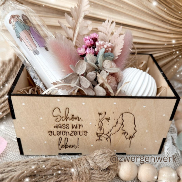 3 mm und 4 mm Geschenkbox in 3 Größen für Freundinnen Beste Freundin Kiste Geschenksets Beste Freundin BFF SVG Laserdatei Laserfile Lasercut – Bild 6