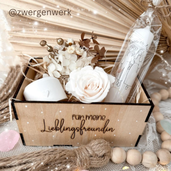 3 mm und 4 mm Geschenkbox in 3 Größen für Freundinnen Beste Freundin Kiste Geschenksets Beste Freundin BFF SVG Laserdatei Laserfile Lasercut – Bild 5