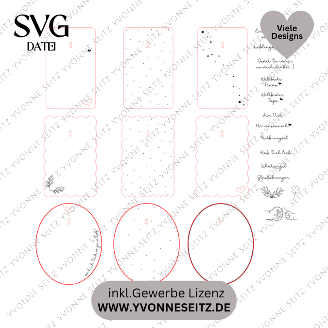 Laserdatei Halter für Schlüsselanhänger Glücksbringer Verpackung Kleinigkeiten Geschenkidee SVG Laser Datei – Bild 2