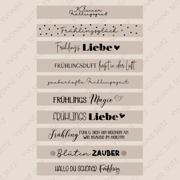 SVG Laser Datei KLÖTZCHENSCHRIFT FRÜHLING Gravur für Klötzchen Easysticks  SVG Datei