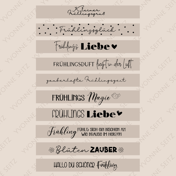 SVG Laser Datei KLÖTZCHENSCHRIFT FRÜHLING Gravur für Klötzchen Easysticks SVG Datei