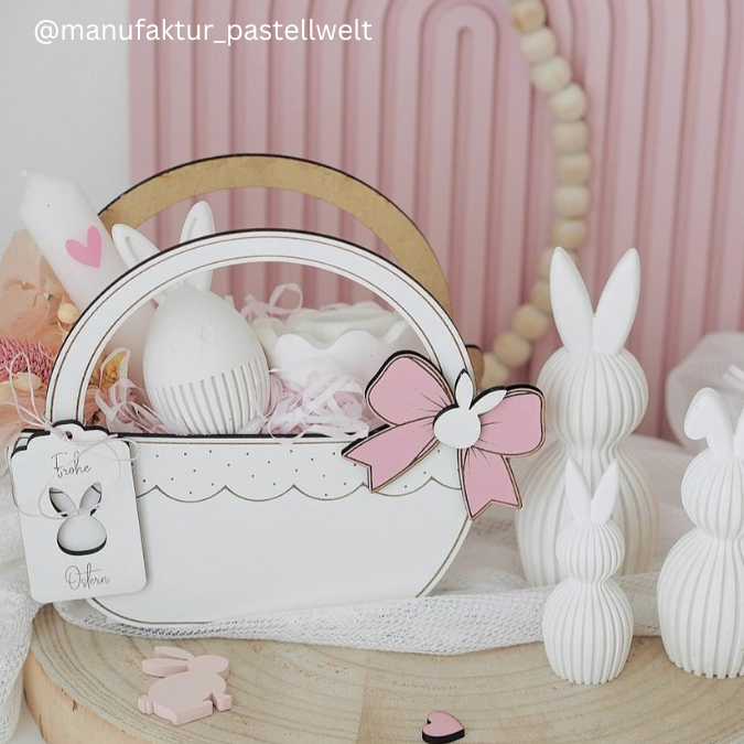 3 mm und 4 mm Ostern Geschenkkörbchen in 6 Designs inkl Anhänger und Deko für Kleinigkeiten Osterhasen Eier Osterkörbchen Ostergeschenk SVG Laserdatei Laserfile Lasercut – Bild 13