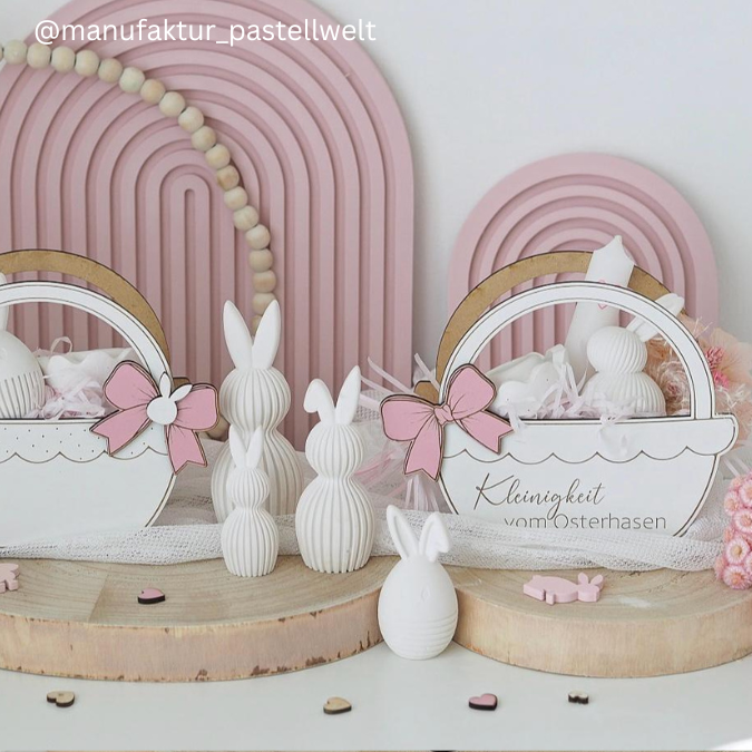 3 mm und 4 mm Ostern Geschenkkörbchen in 6 Designs inkl Anhänger und Deko für Kleinigkeiten Osterhasen Eier Osterkörbchen Ostergeschenk SVG Laserdatei Laserfile Lasercut – Bild 14