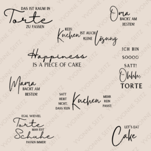 SVG Laser Datei Kuchen Bundle Torte Tortenheber Cake Kuchenliebe SVG Datei