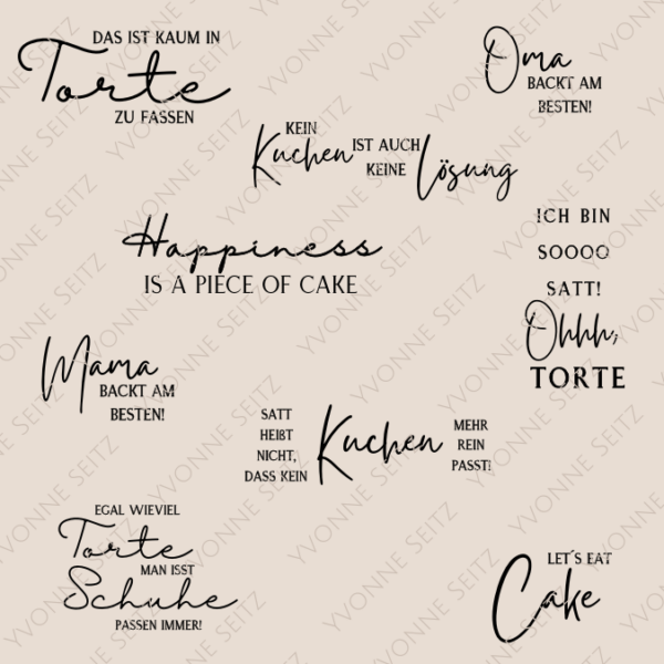 SVG Laser Datei Kuchen Bundle Torte Tortenheber Cake Kuchenliebe SVG Datei