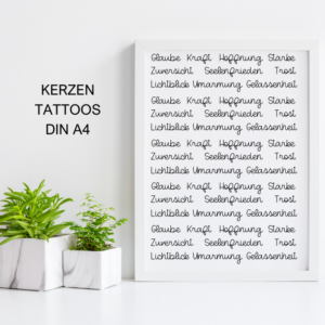 PDF - Kerzentattoo Vorlage - NIMM DIR WAS DU BRAUCHST 2 Aufmunternde Mutmacher - A4 Kerzentattoos zum selber drucken