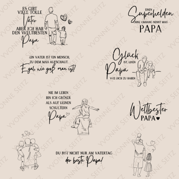 SVG Laser Datei Vater Papa Vatertag SVG Datei