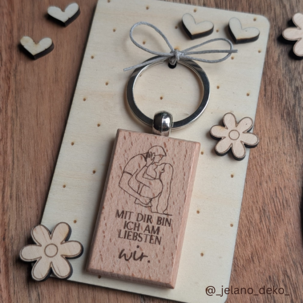 Laserdatei Halter für Schlüsselanhänger Glücksbringer Verpackung Kleinigkeiten Geschenkidee SVG Laser Datei – Bild 8