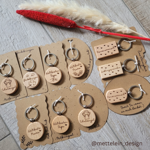 Laserdatei Halter für Schlüsselanhänger Glücksbringer Verpackung Kleinigkeiten Geschenkidee SVG Laser Datei – Bild 11