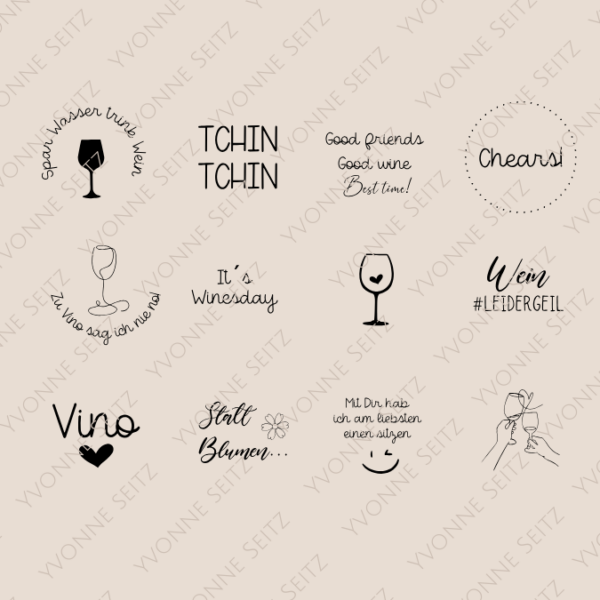 SVG Laser Datei GRAVUREN FÜR WEINKORKEN SVG Datei WEIN