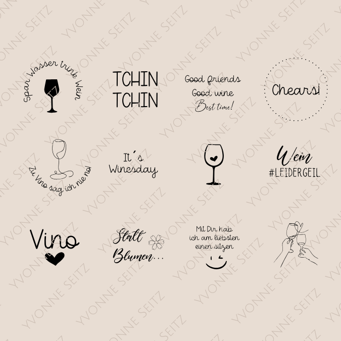 SVG Laser Datei GRAVUREN FÜR WEINKORKEN SVG Datei WEIN
