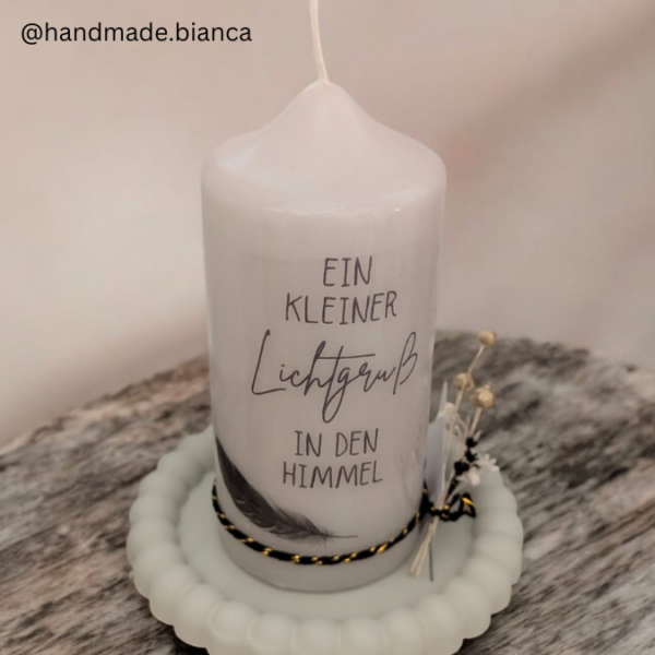 PDF - Kerzentattoo Vorlage - Trauer Kerzen Stumpen Kerzen - A4 Kerzentattoos zum selber drucken – Bild 12