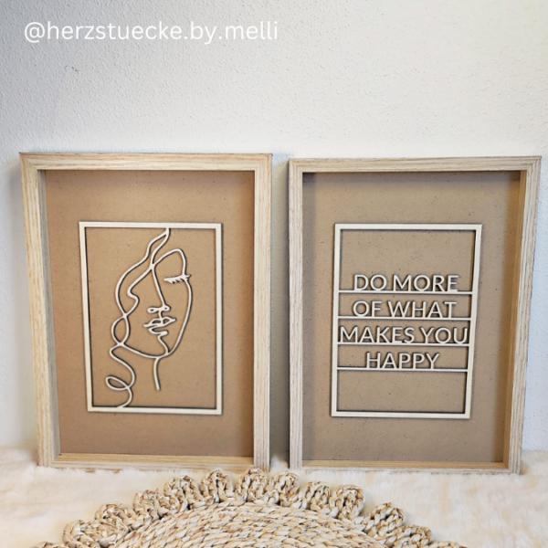 SVG Laser Datei Wandbild Wanddeko Lineart Do more of what makes you happy Laserdatei – Bild 5