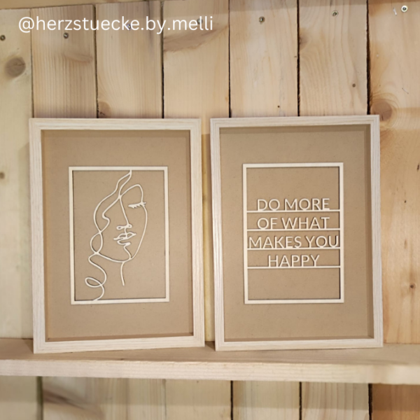 SVG Laser Datei Wandbild Wanddeko Lineart Do more of what makes you happy Laserdatei – Bild 3