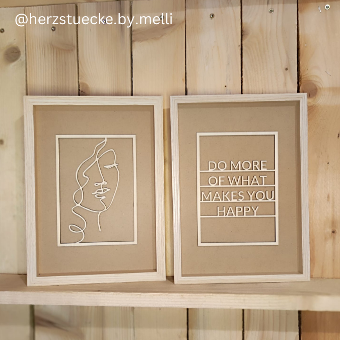 SVG Laser Datei Wandbild Wanddeko Lineart Do more of what makes you happy Laserdatei – Bild 3