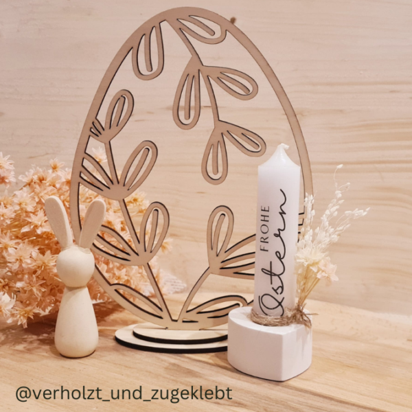 SVG Laser Datei  Ei floral stehend, hängend auch als Leuchtei möglich 3mm und 4mmr SVG Datei – Bild 14