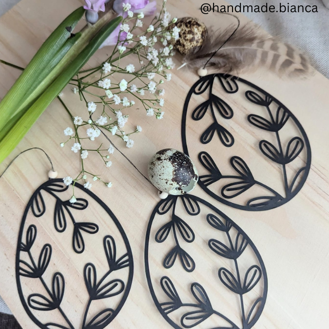 SVG Laser Datei Ei floral stehend, hängend auch als Leuchtei möglich 3mm und 4mmr SVG Datei – Bild 3