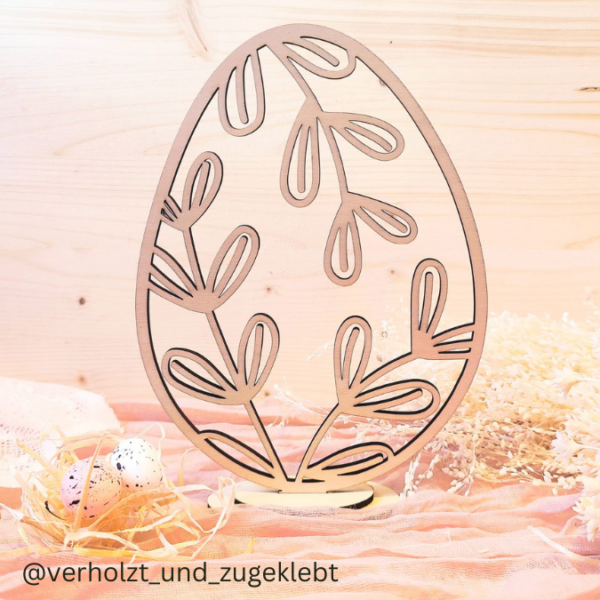 SVG Laser Datei  Ei floral stehend, hängend auch als Leuchtei möglich 3mm und 4mmr SVG Datei – Bild 11