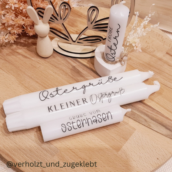 PDF - Kerzentattoo Vorlage - Ostergrüße Ostern - A4 Kerzentattoos zum selber drucken – Bild 3