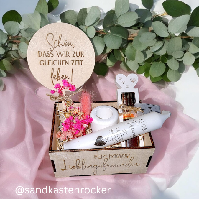 3 mm und 4 mm Geschenkbox in 3 Größen für Freundinnen Beste Freundin Kiste Geschenksets Beste Freundin BFF SVG Laserdatei Laserfile Lasercut – Bild 9
