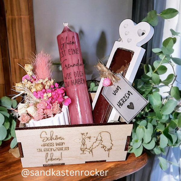 3 mm und 4 mm Geschenkbox in 3 Größen für Freundinnen Beste Freundin Kiste Geschenksets Beste Freundin BFF SVG Laserdatei Laserfile Lasercut – Bild 10