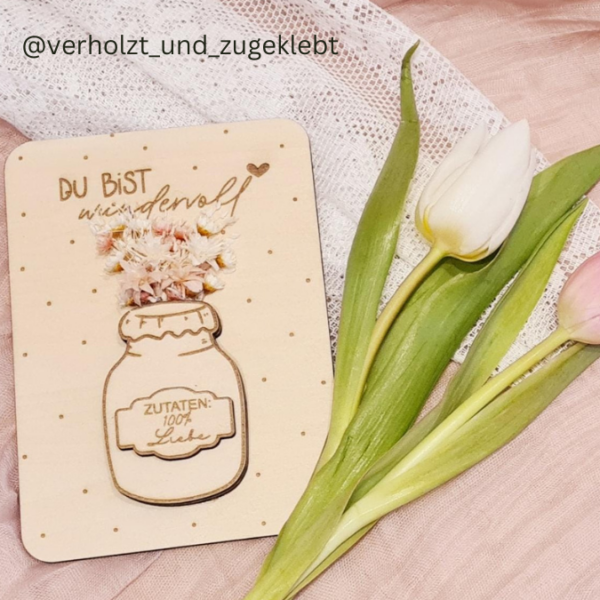 SVG Laser Datei Grußkarte Geldgeschenk Trockenblumen Vorratsglas Geschenkkarte Glas Marmeladenglas Laserdatei mit Blankos – Bild 18