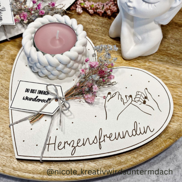 SVG Laser Datei - Geschenkherzen zum Stellen oder hängen für Gießteile Kerzenständer Blumen verschiedene Designs Laserdatei – Bild 9