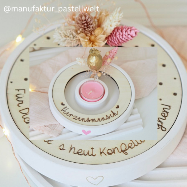 SVG Laser Datei - Kerzenteller Kränze 1 für gegossene Kerzenständer 6 Designs Laserdatei – Bild 8