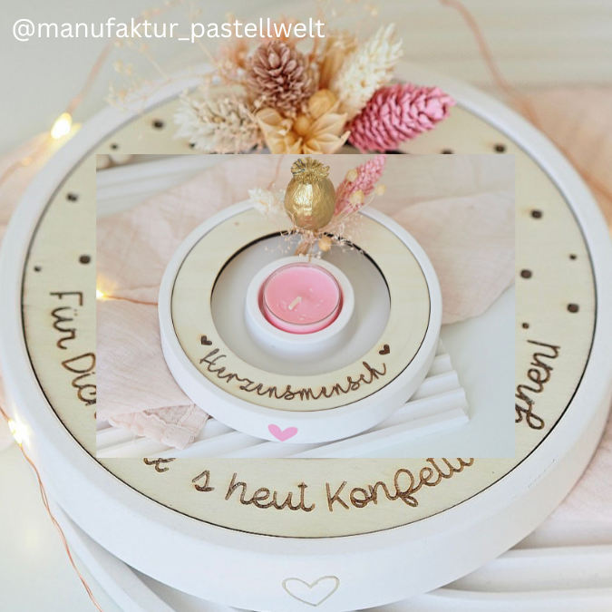 SVG Laser Datei - Kerzenteller Kränze 1 für gegossene Kerzenständer 6 Designs Laserdatei – Bild 8