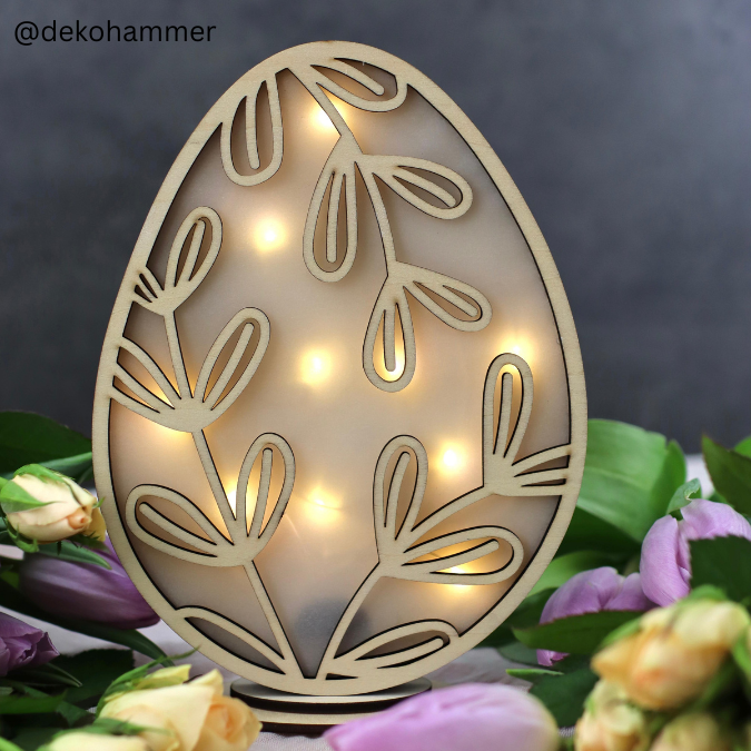 SVG Laser Datei Ei floral stehend, hängend auch als Leuchtei möglich 3mm und 4mmr SVG Datei – Bild 6