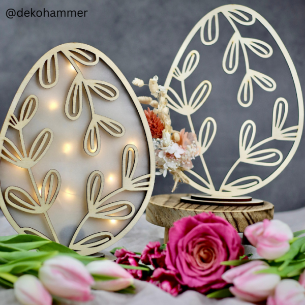 SVG Laser Datei  Ei floral stehend, hängend auch als Leuchtei möglich 3mm und 4mmr SVG Datei – Bild 5