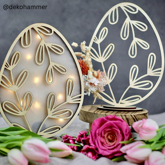 SVG Laser Datei Ei floral stehend, hängend auch als Leuchtei möglich 3mm und 4mmr SVG Datei – Bild 5