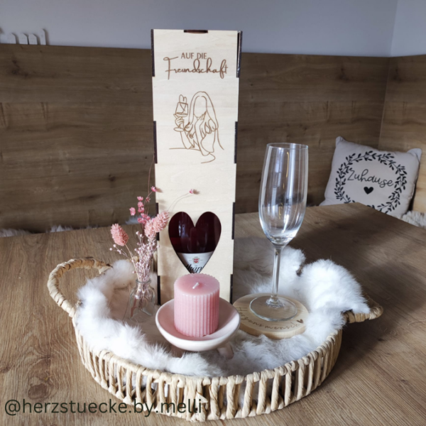 3mm SVG Laser Datei - Flaschenverpackung Weinflaschenbox Geschenkkiste inkl Anhänger für Weinflasche Sektflasche Geschenk Laserdatei – Bild 12