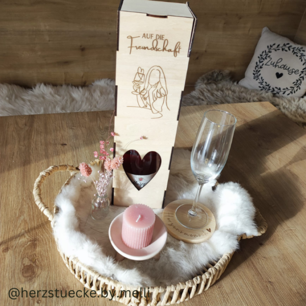 3mm SVG Laser Datei - Flaschenverpackung Weinflaschenbox Geschenkkiste inkl Anhänger für Weinflasche Sektflasche Geschenk Laserdatei – Bild 19