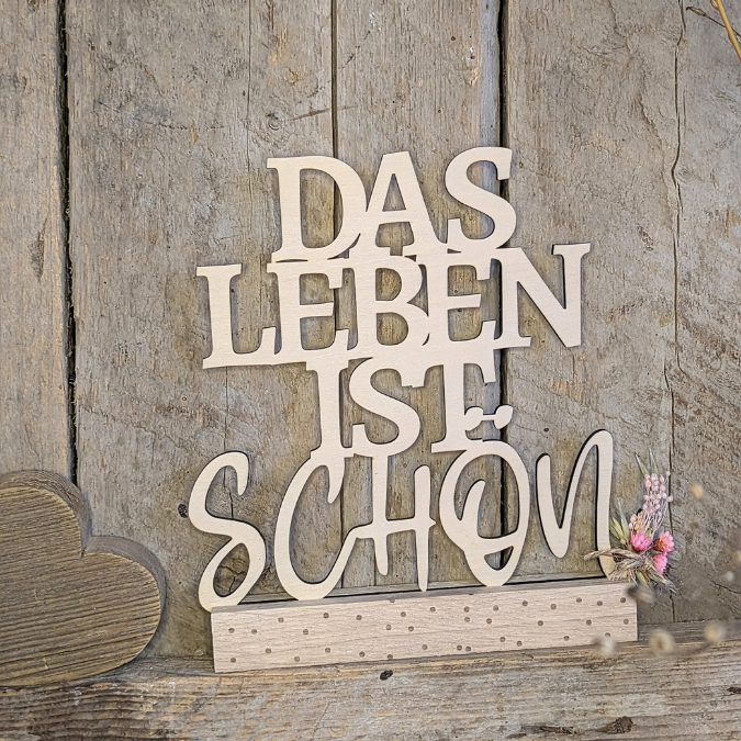 SVG Laser Datei Schriftzug für Klötzchen Easy Sticks DAS LEBEN IST SCHÖN – Bild 16