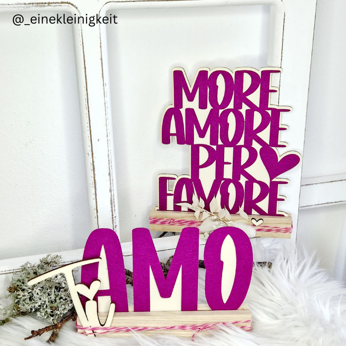 SVG Laser Datei Schriftzug für Klötzchen Easy Sticks MORE AMORE PER FAVORE MORE AMOR POR FAVOR Amore Mio Ti Amo Liebe Valentinstag Lasercut – Bild 12