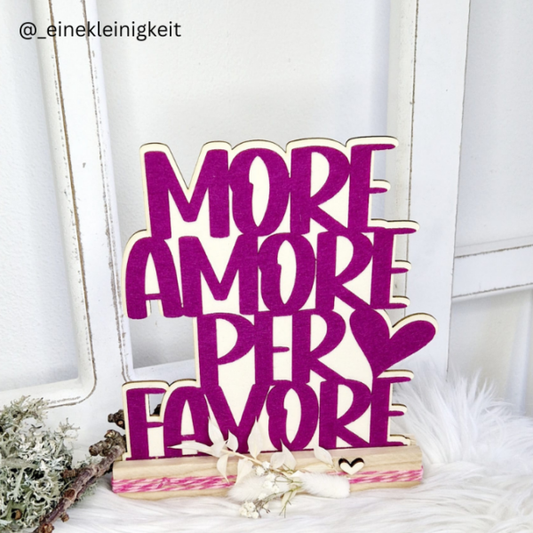 SVG Laser Datei Schriftzug für Klötzchen Easy Sticks MORE AMORE PER FAVORE MORE AMOR POR FAVOR Amore Mio Ti Amo Liebe Valentinstag Lasercut – Bild 14