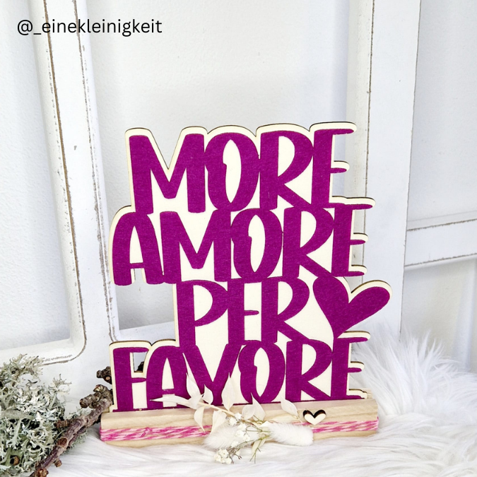SVG Laser Datei Schriftzug für Klötzchen Easy Sticks MORE AMORE PER FAVORE MORE AMOR POR FAVOR Amore Mio Ti Amo Liebe Valentinstag Lasercut – Bild 14