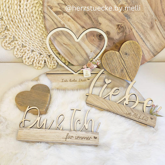 SVG Laser Datei Schriftzug für Klötzchen Easy Sticks Du & Ich Liebe Valentinstag Herz Lasercut – Bild 7