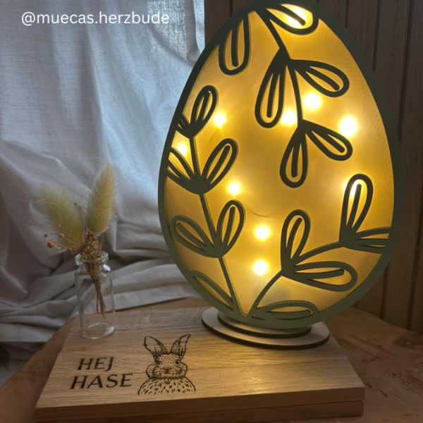 SVG Laser Datei  Ei floral stehend, hängend auch als Leuchtei möglich 3mm und 4mmr SVG Datei – Bild 22
