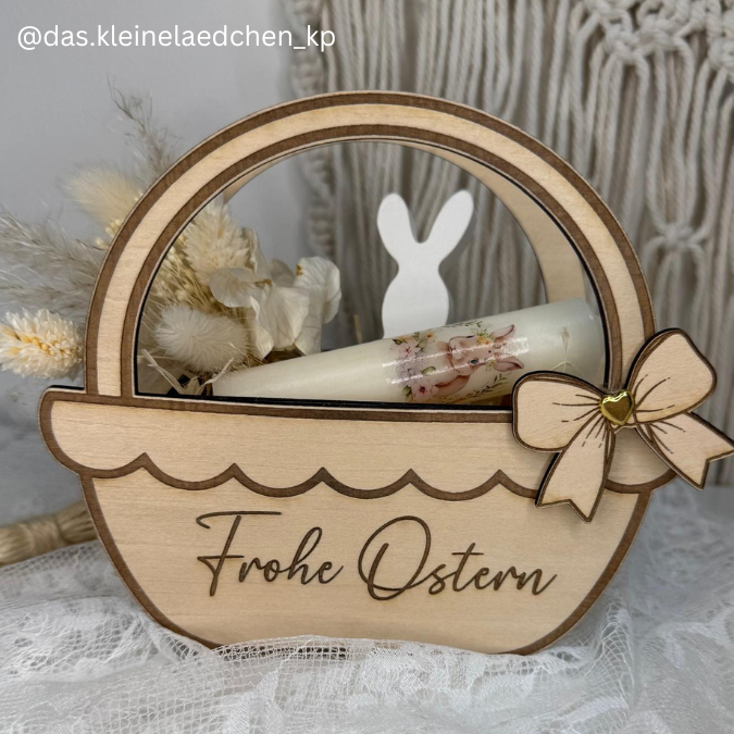 3 mm und 4 mm Ostern Geschenkkörbchen in 6 Designs inkl Anhänger und Deko für Kleinigkeiten Osterhasen Eier Osterkörbchen Ostergeschenk SVG Laserdatei Laserfile Lasercut – Bild 6